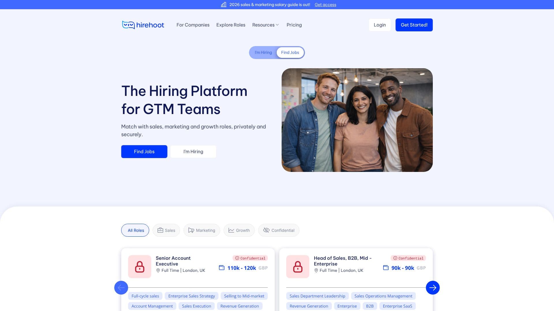 Recherche d'emploi privée Hirehoot screenshot