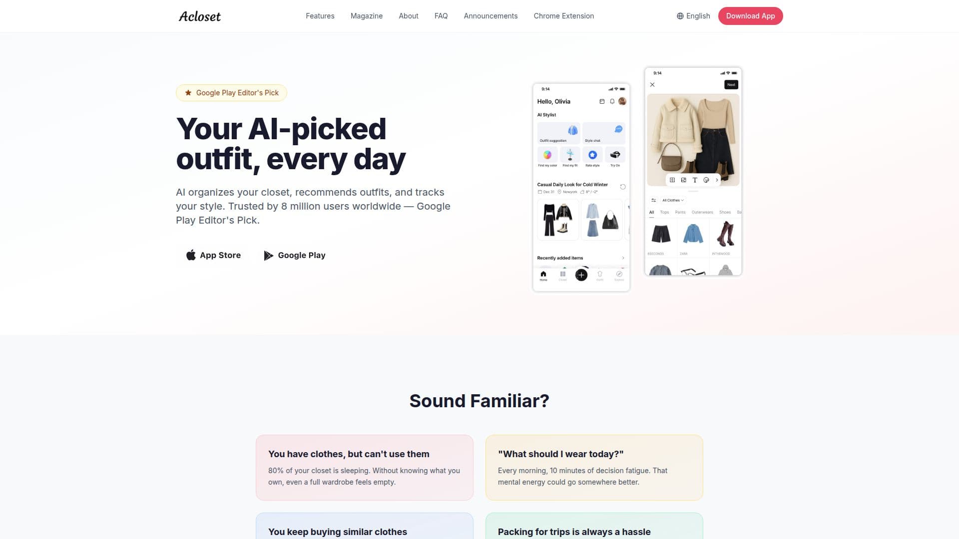 Acloset — 您的人工智能智能衣橱 screenshot