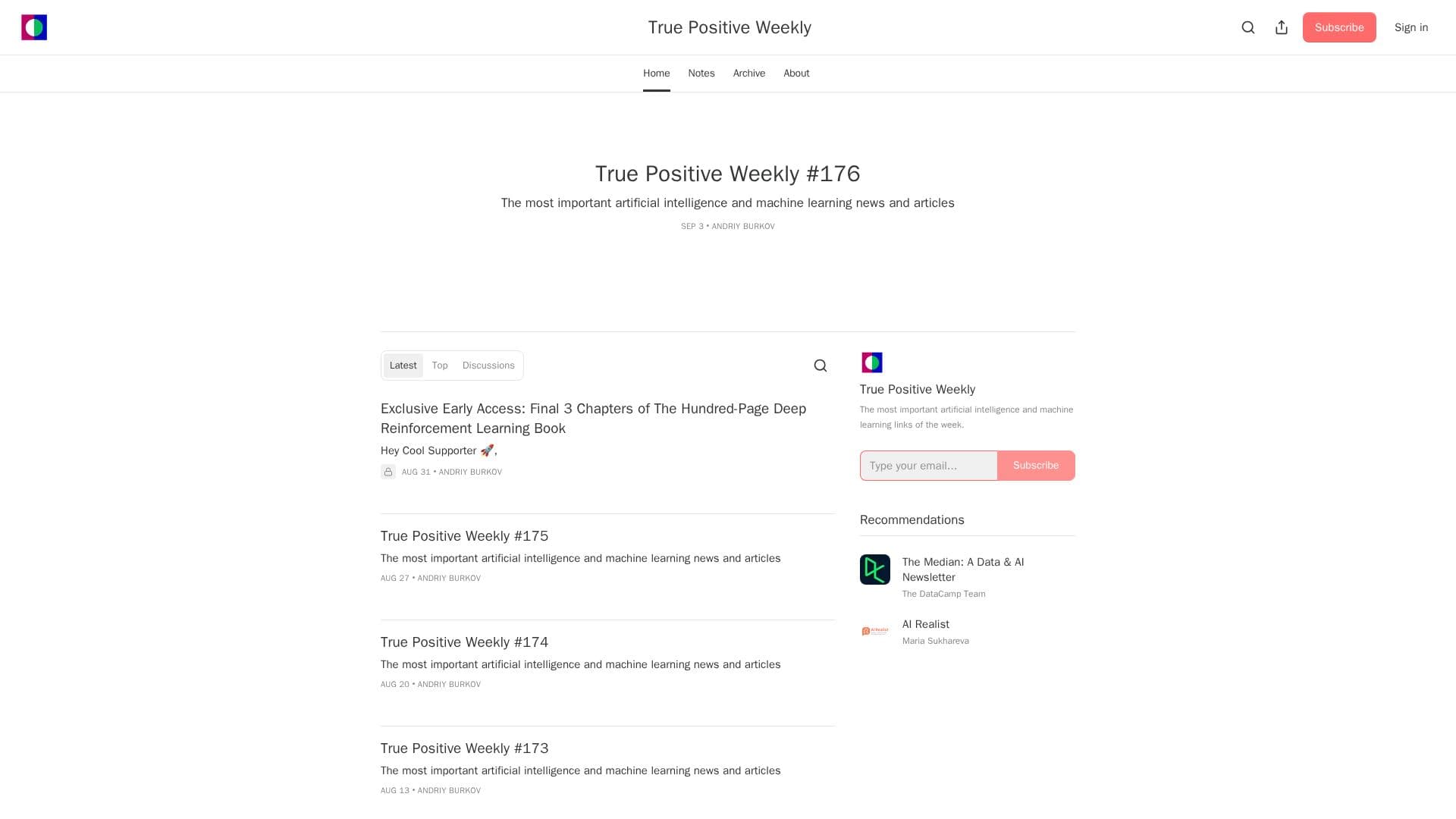 True Positive Weekly screenshot