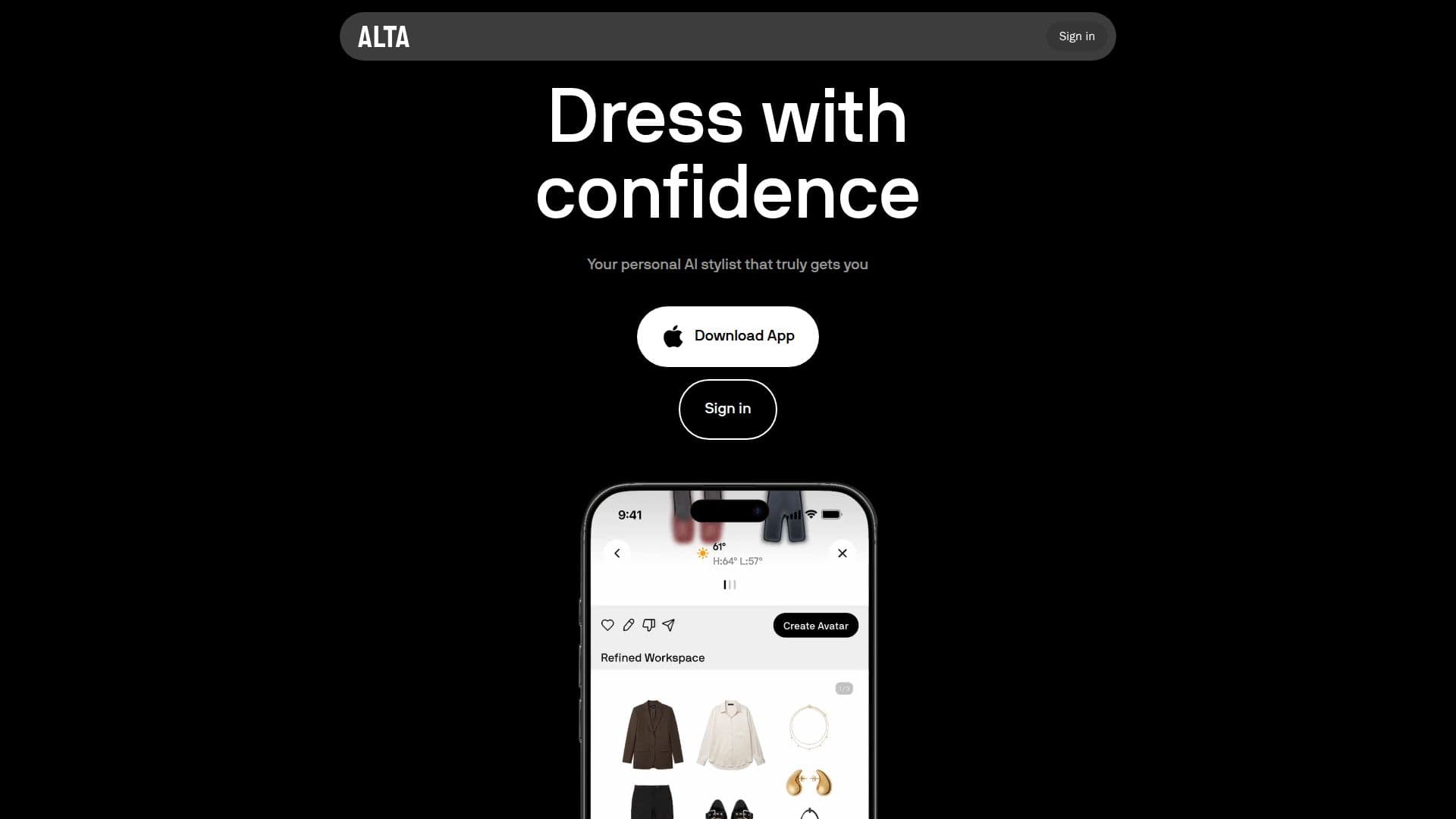 Alta AI Stylist screenshot