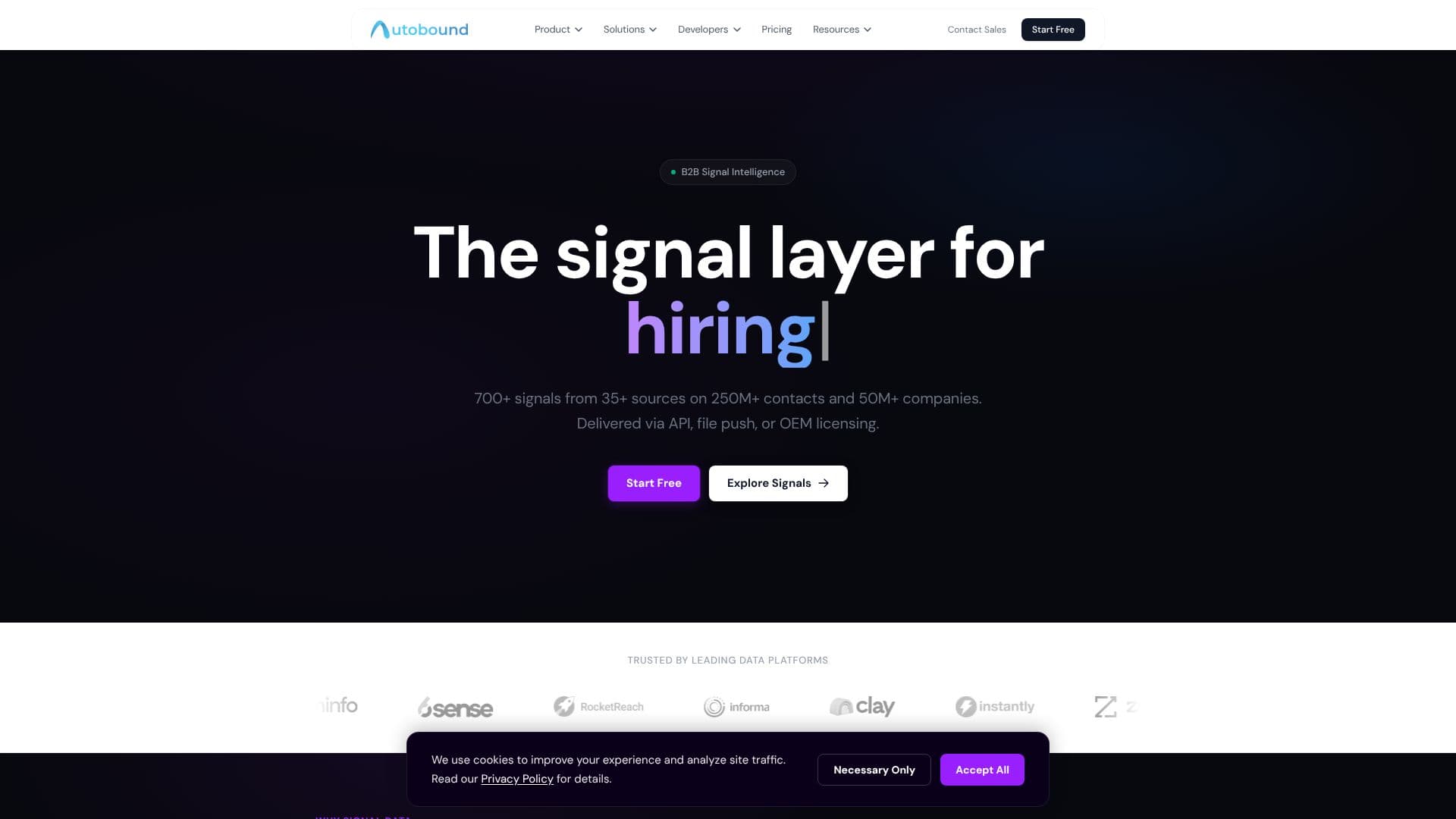 Autobound Signal Intelligence screenshot