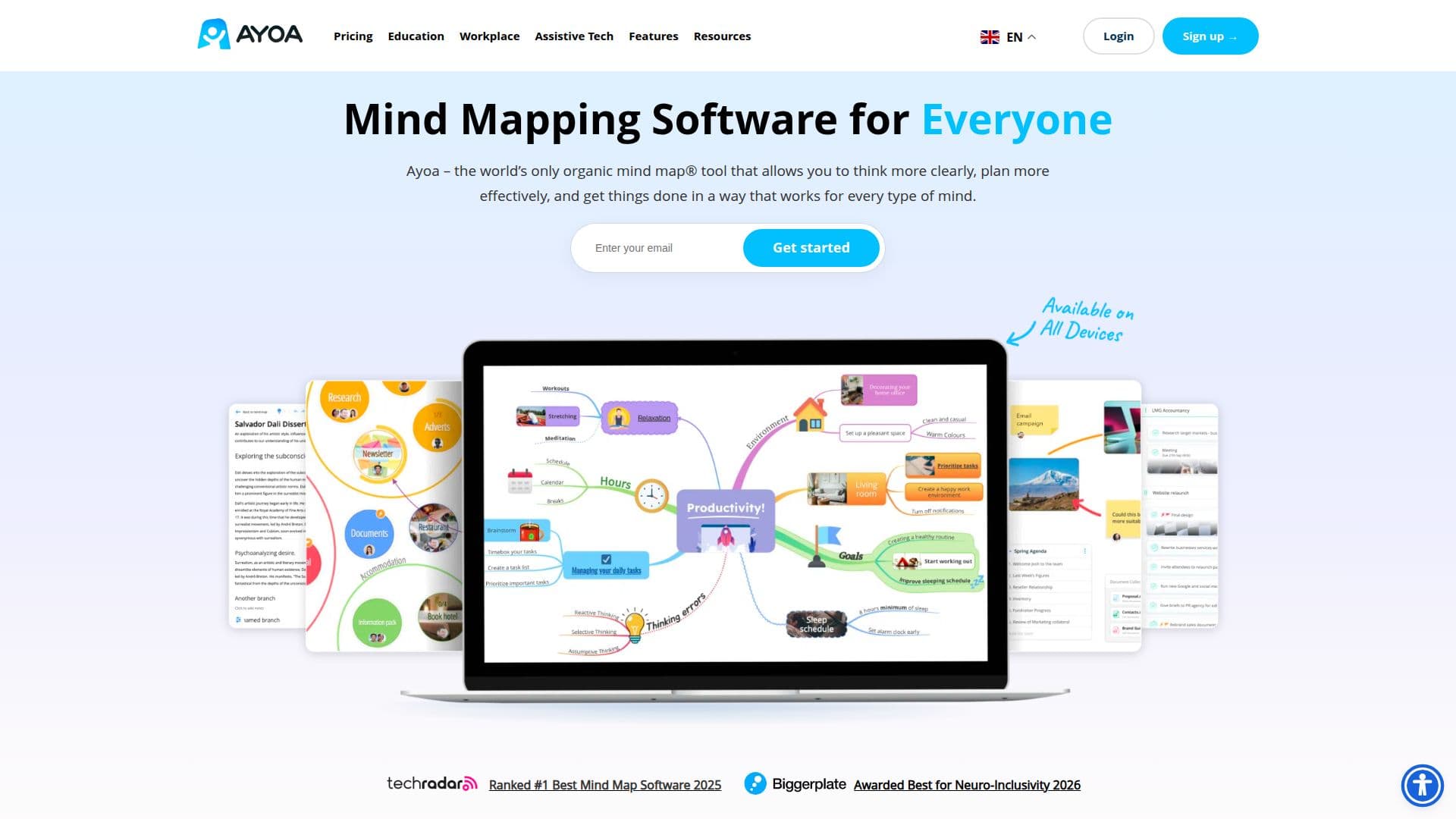 Software de Mapeamento Mental Ayoa screenshot