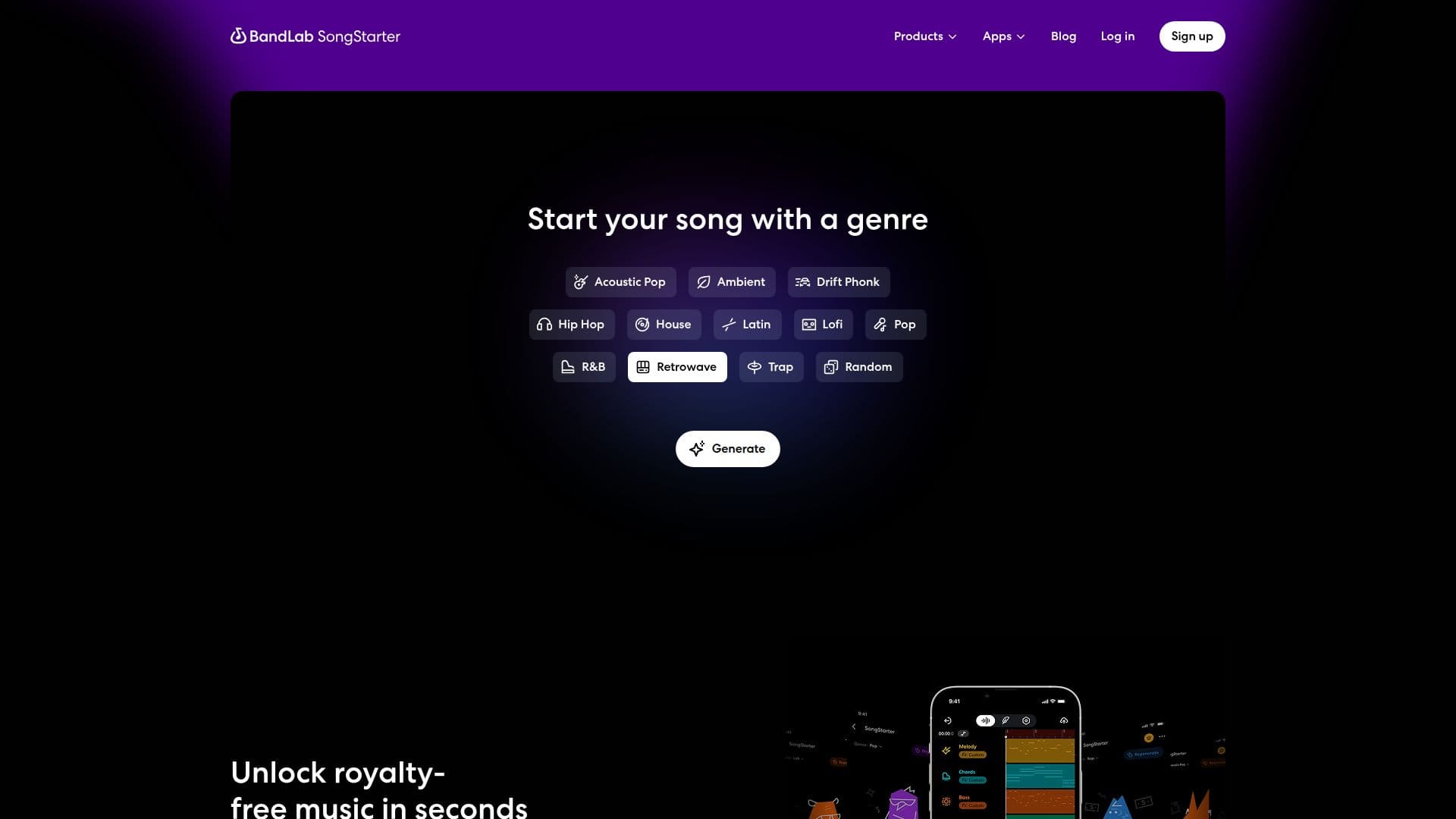 BandLab SongStarter screenshot