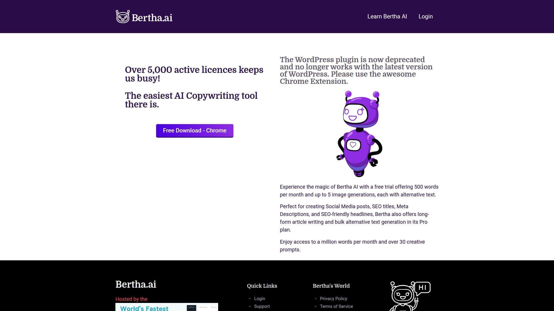 Ferramenta de Escrita Bertha AI screenshot