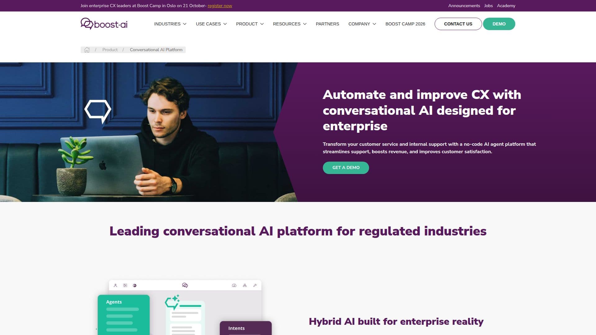 Plataforma de IA Conversacional Boost.ai screenshot