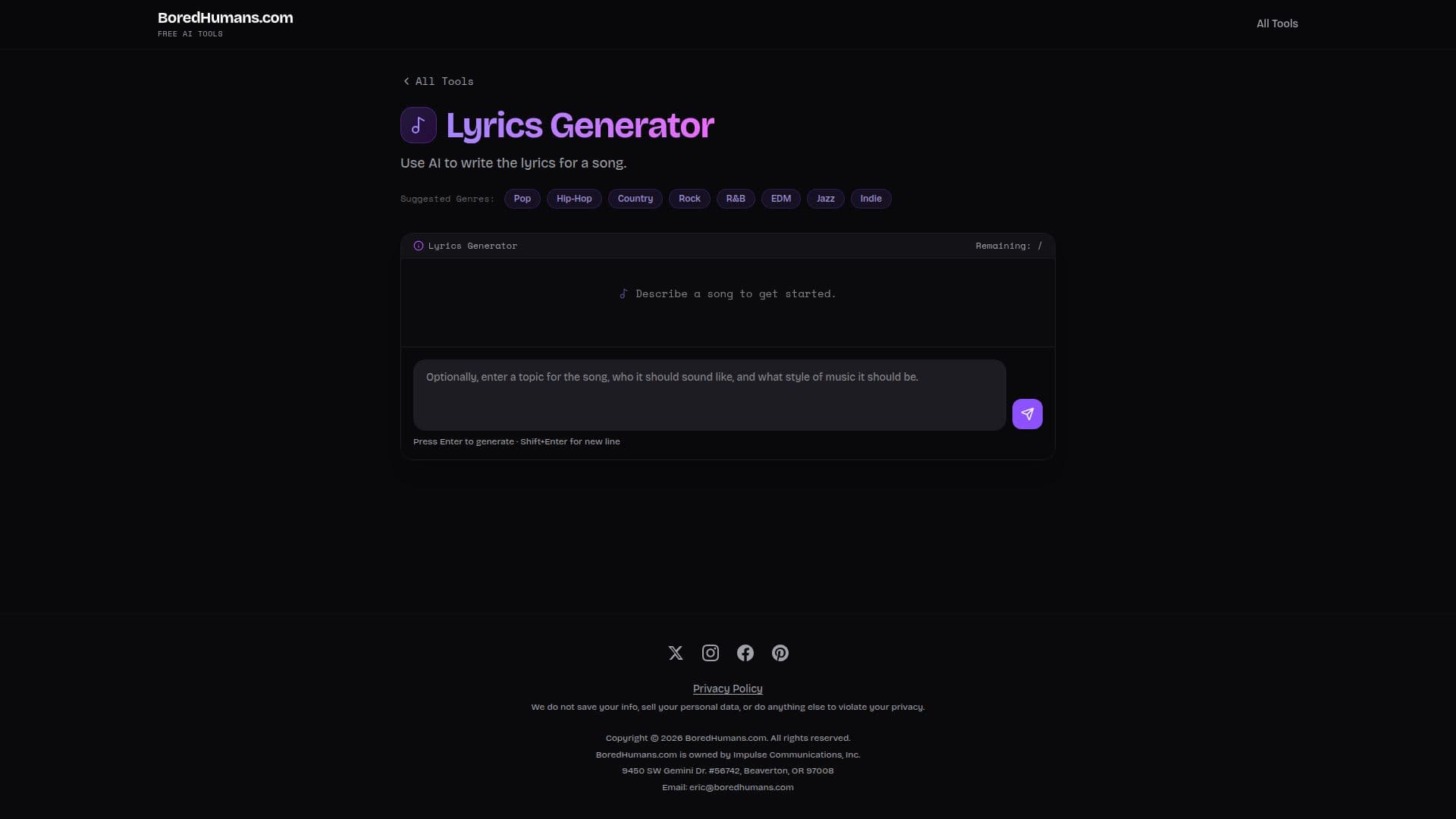 Gerador de Letras - BoredHumans screenshot