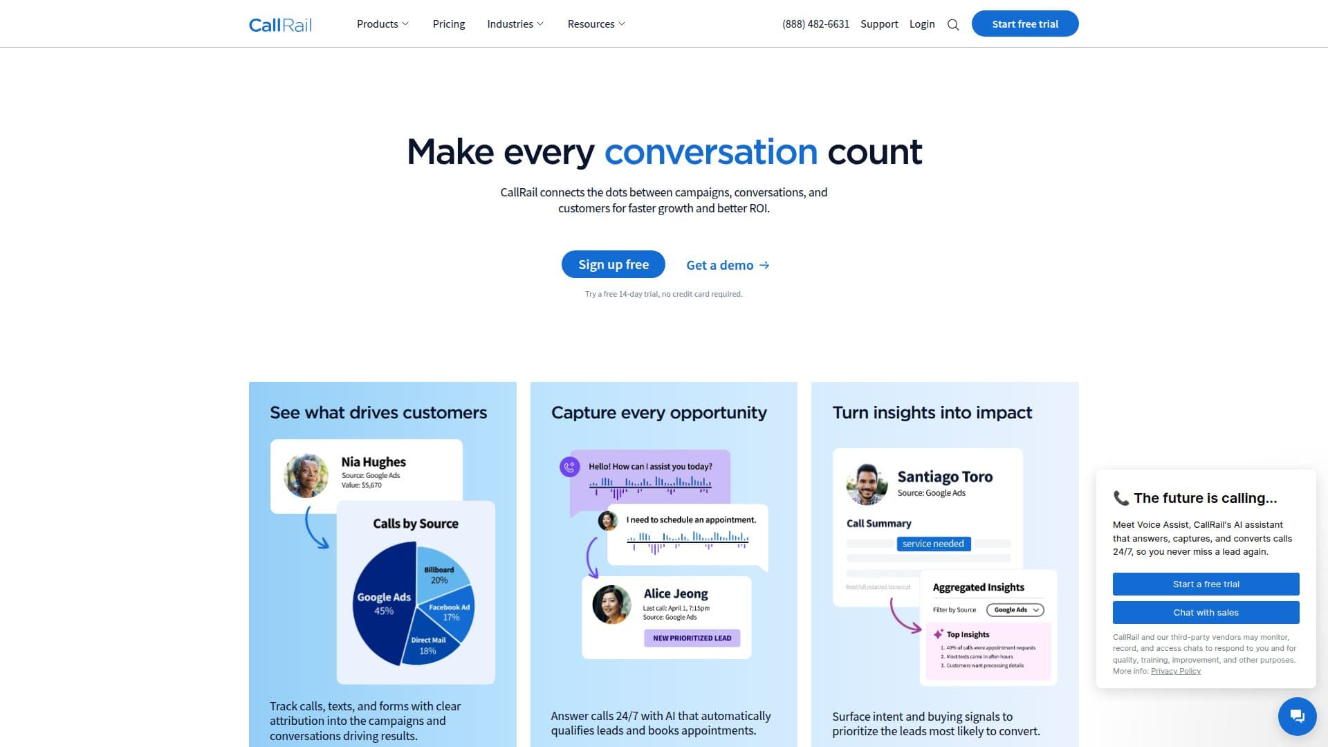 CallRail screenshot