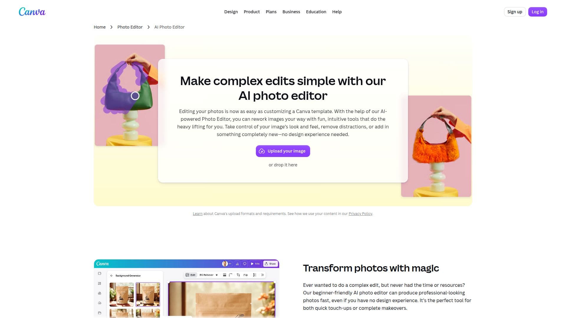 Editor de Fotos AI Designify screenshot