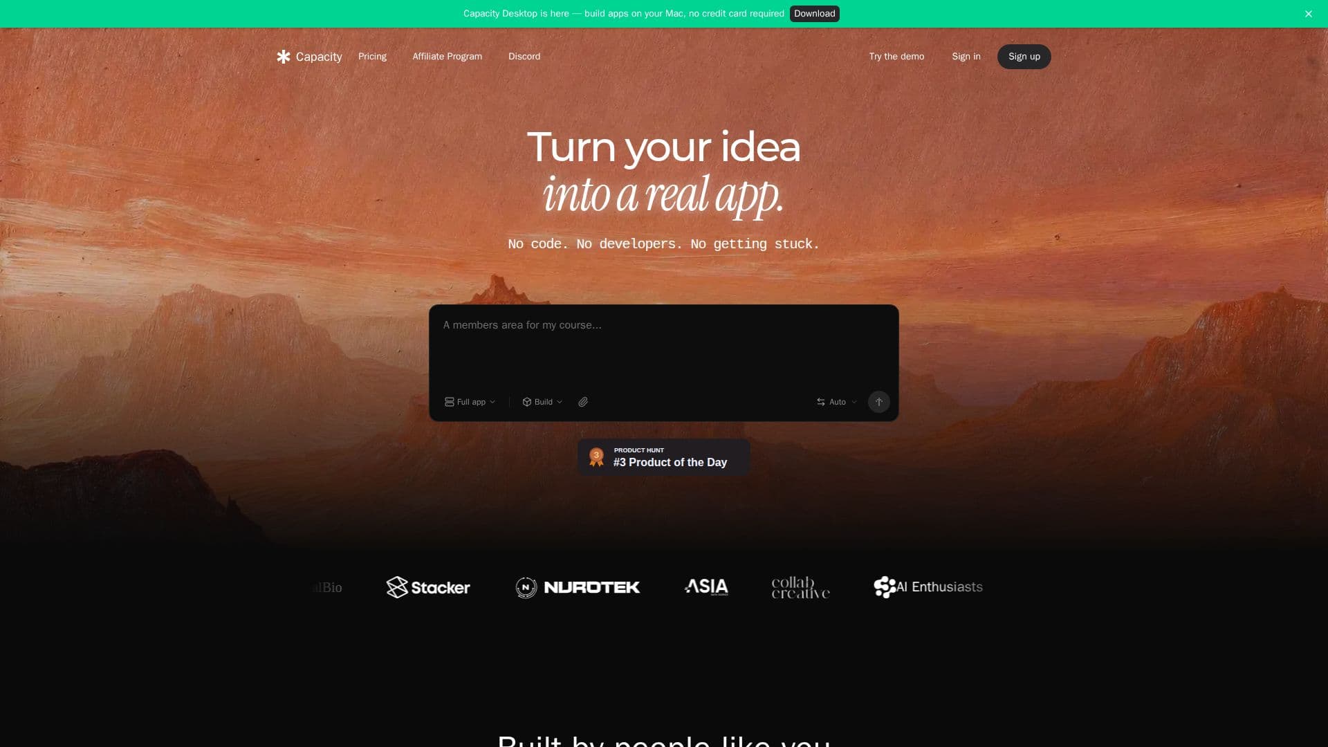 Capacity - Construtor de Aplicativos Sem Código screenshot