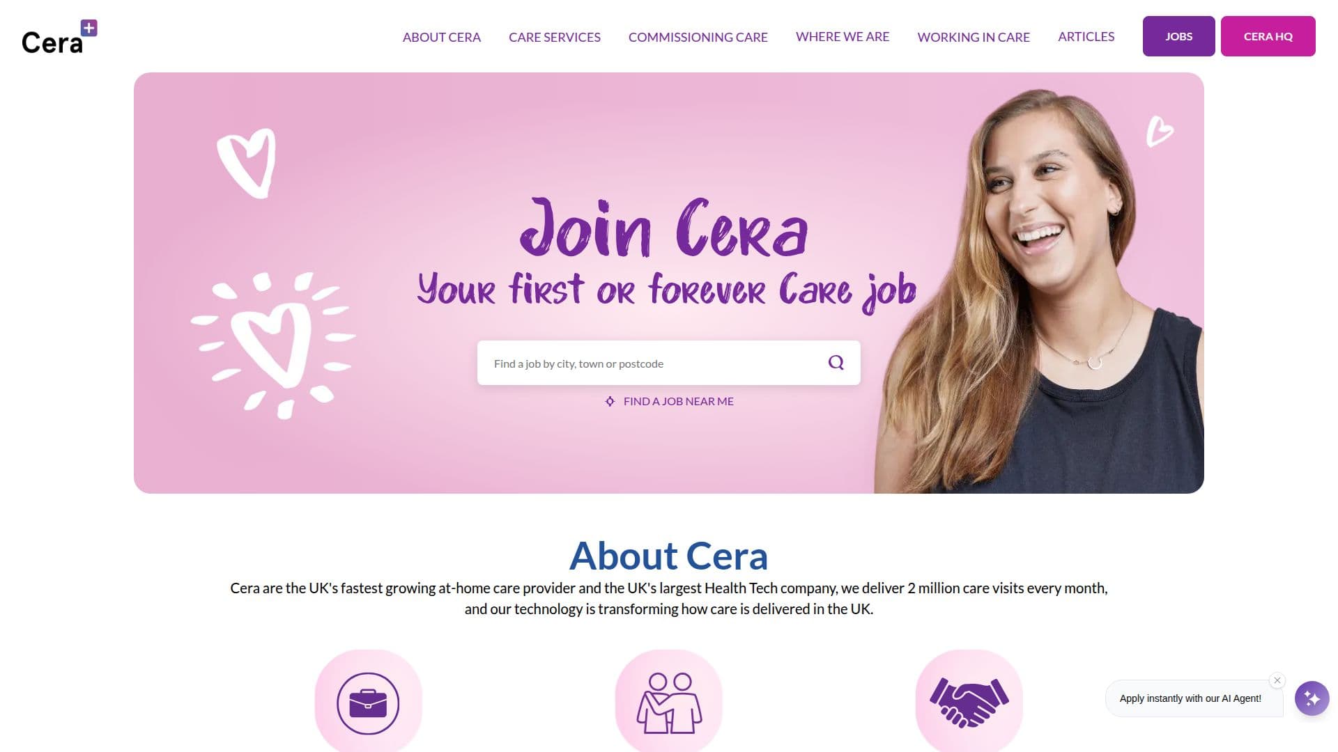 Cera – Recrutamento de Profissionais de Cuidados em Todo o País screenshot