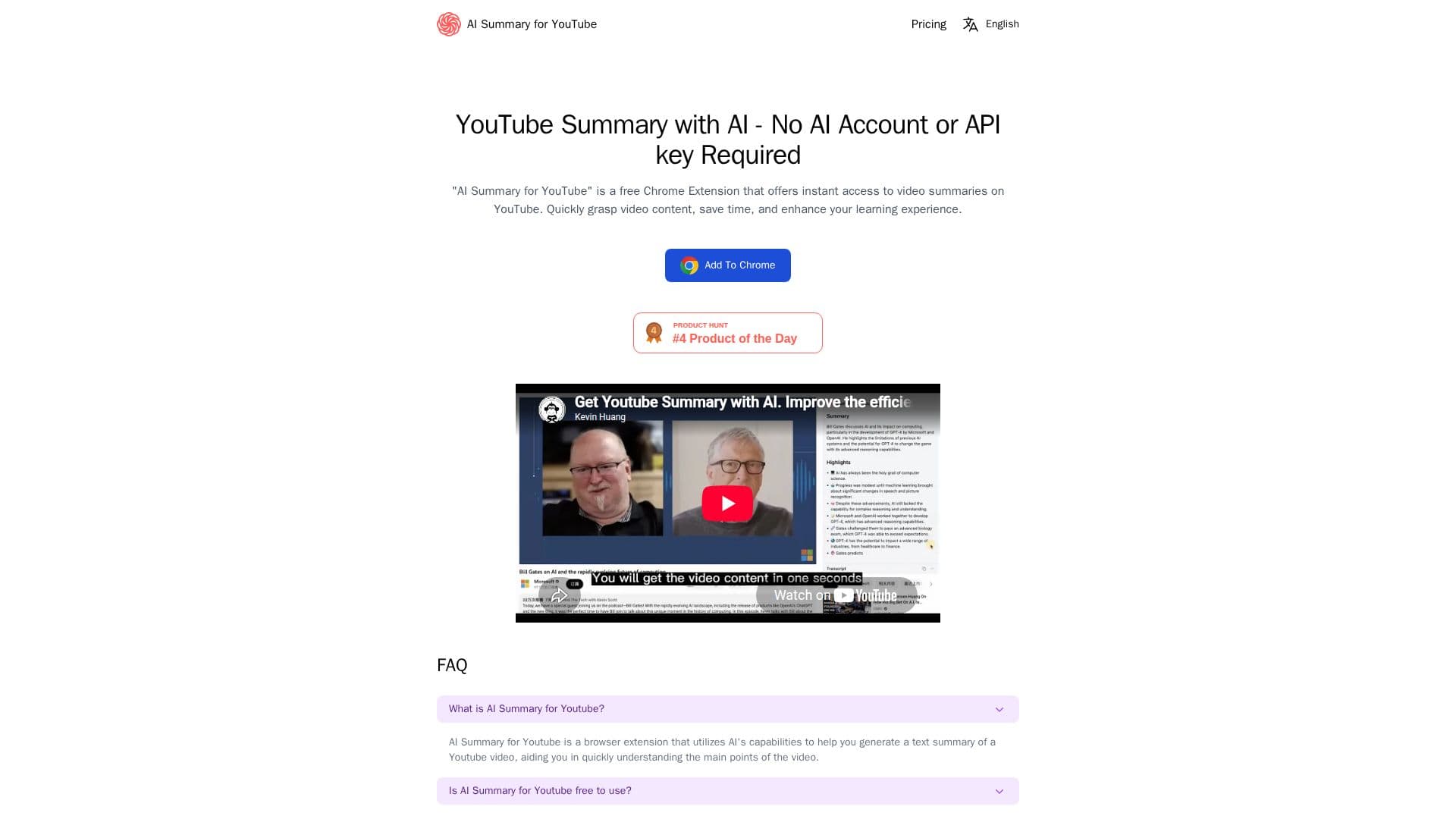 ChatGPT para YouTube screenshot