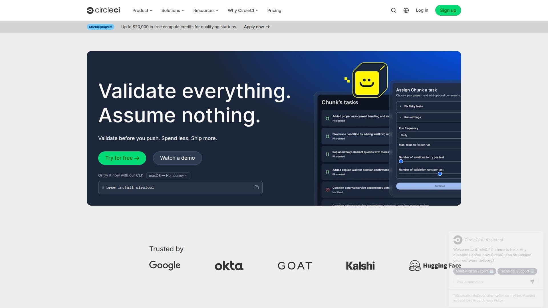 CircleCI screenshot