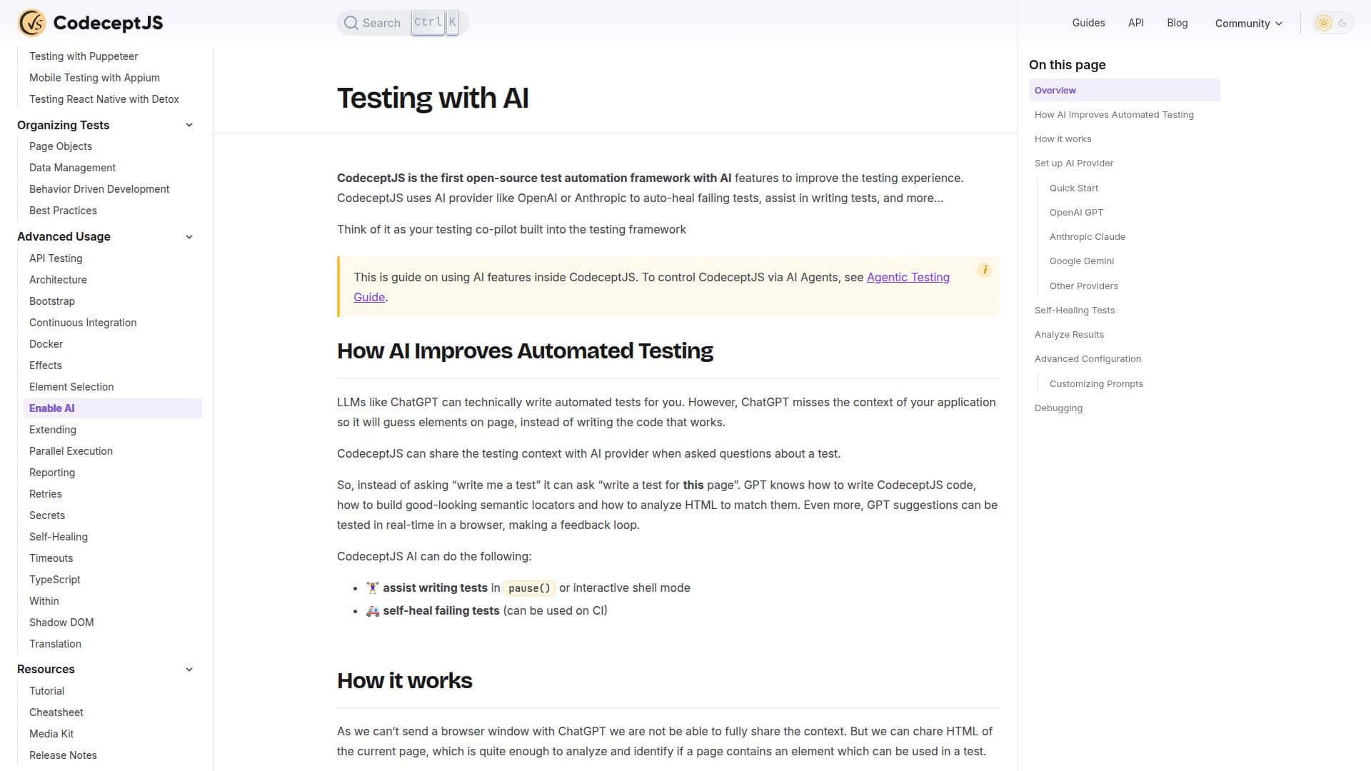 CodeceptJS Framework de Testes screenshot