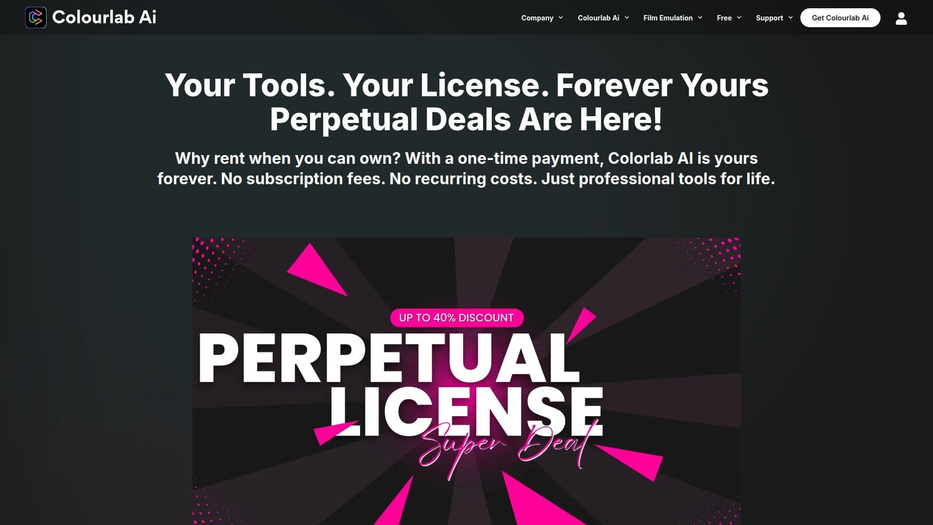 Colourlab AI Black Friday Perpetual 2024 screenshot