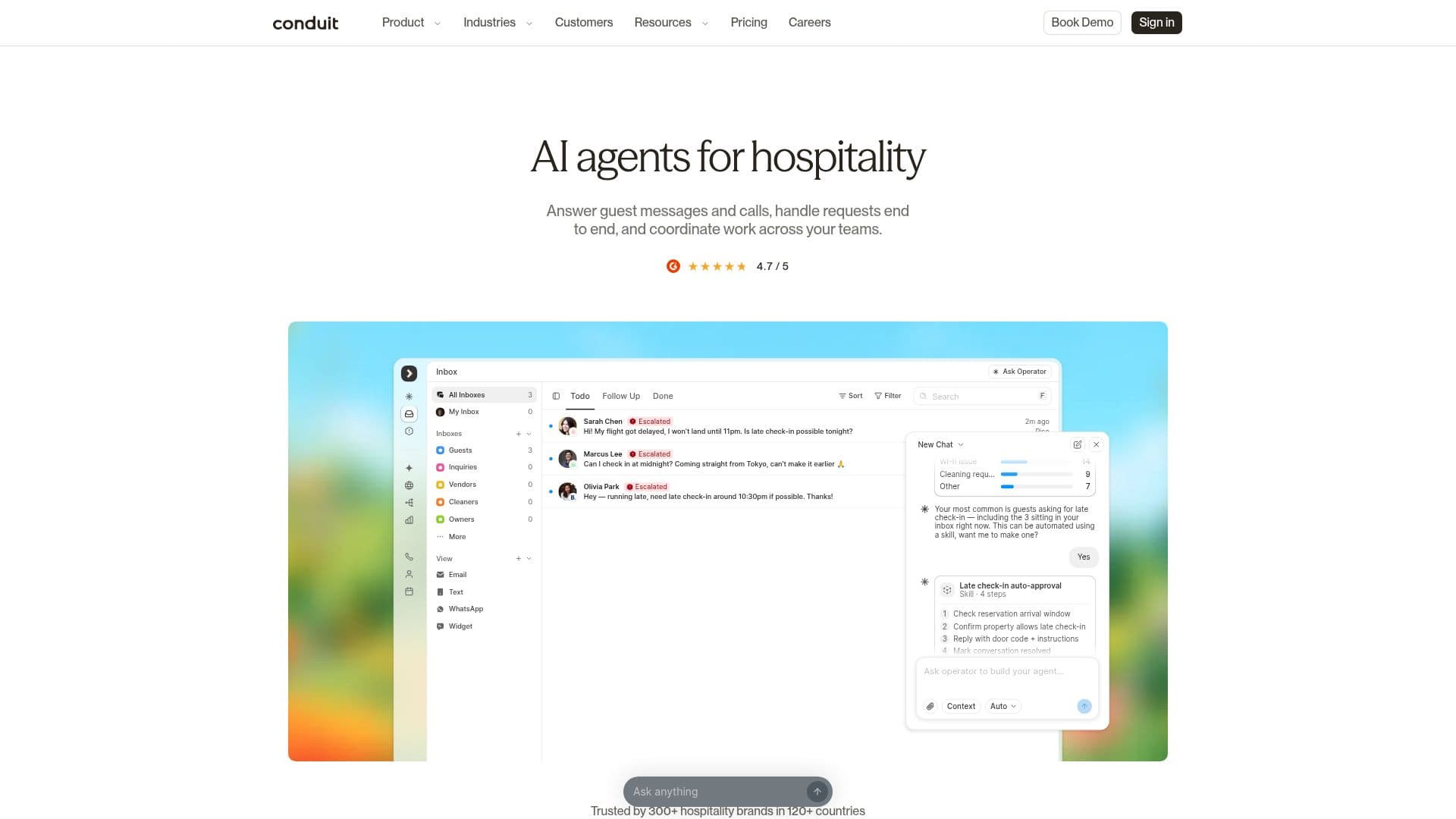 Conduit AI para Hospitalidade screenshot