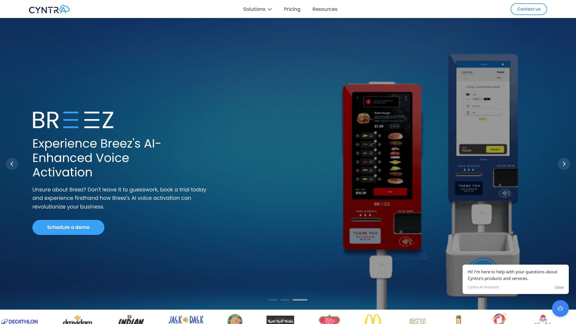 Cyntra AI Kiosk & POS screenshot