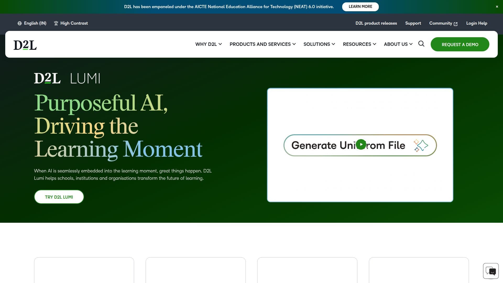 D2L Brightspace Lumi screenshot