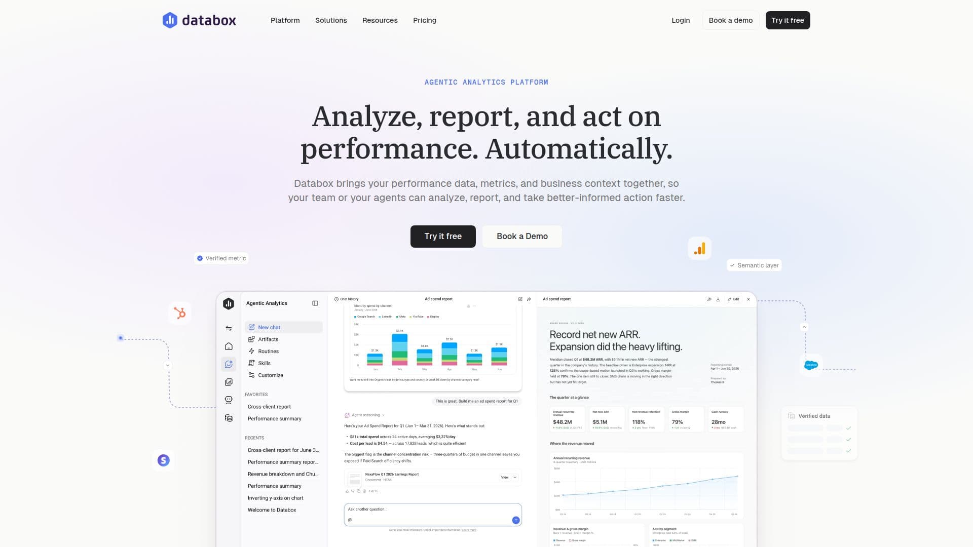 Plataforma de Análise Databox screenshot
