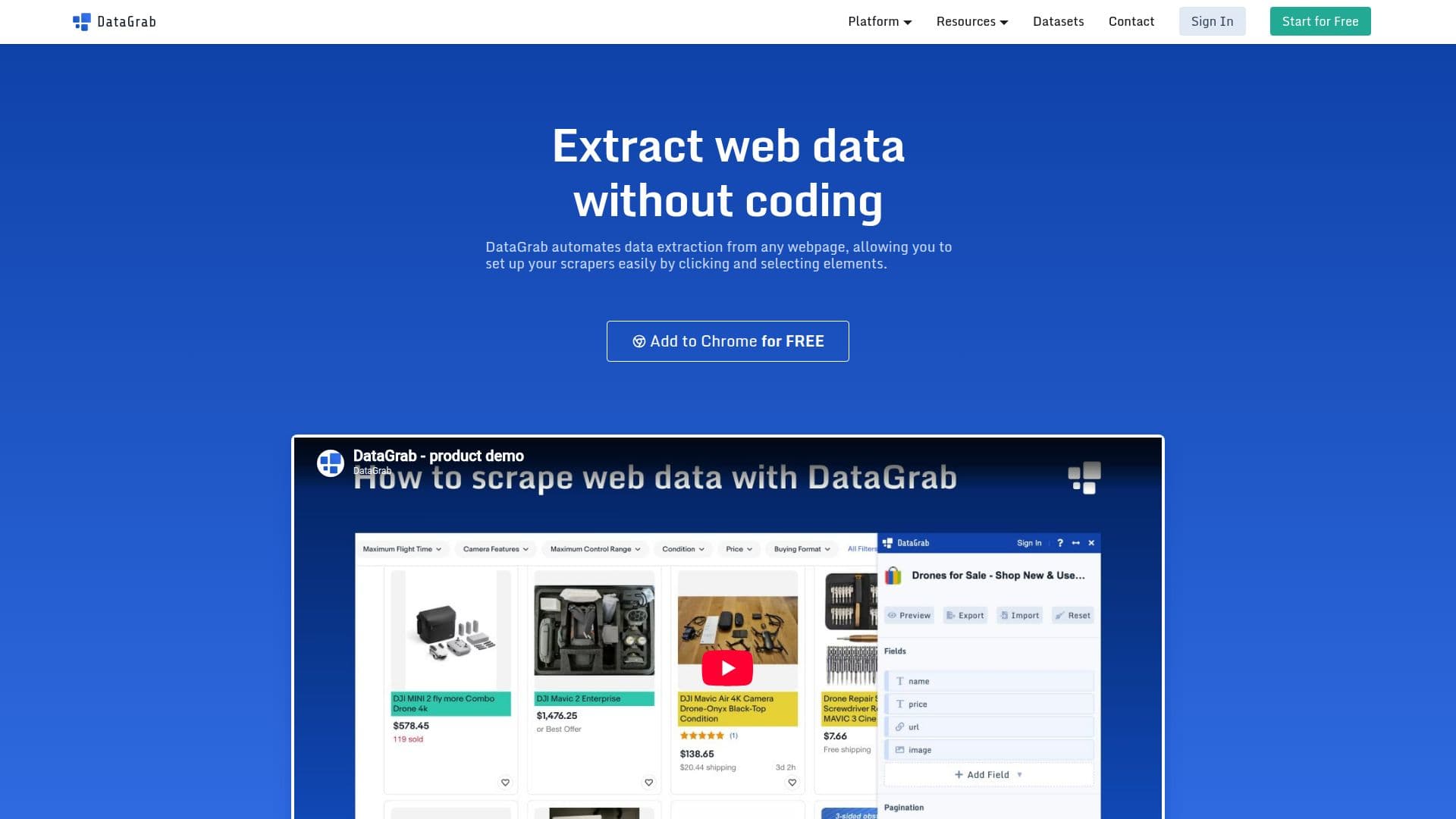 DataGrab screenshot
