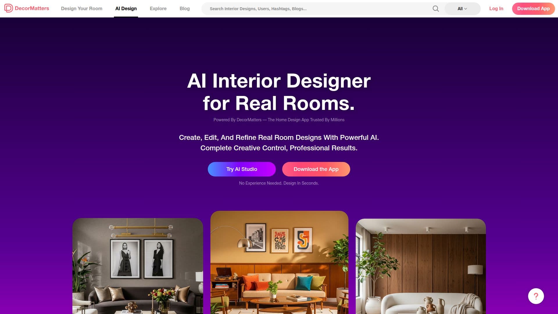 DecorMatters AI Designer de Interiores screenshot