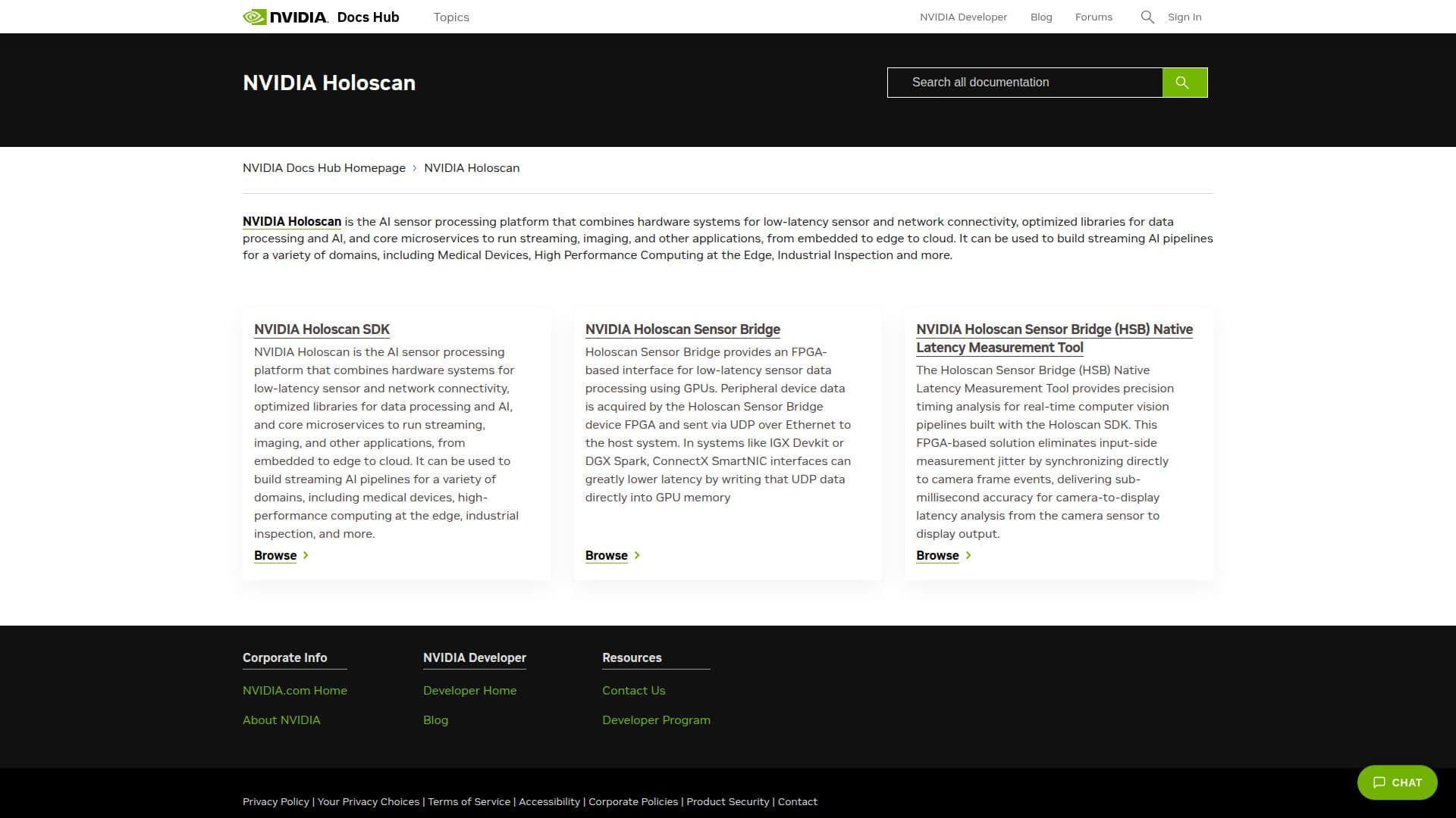 Plataforma NVIDIA Holoscan screenshot