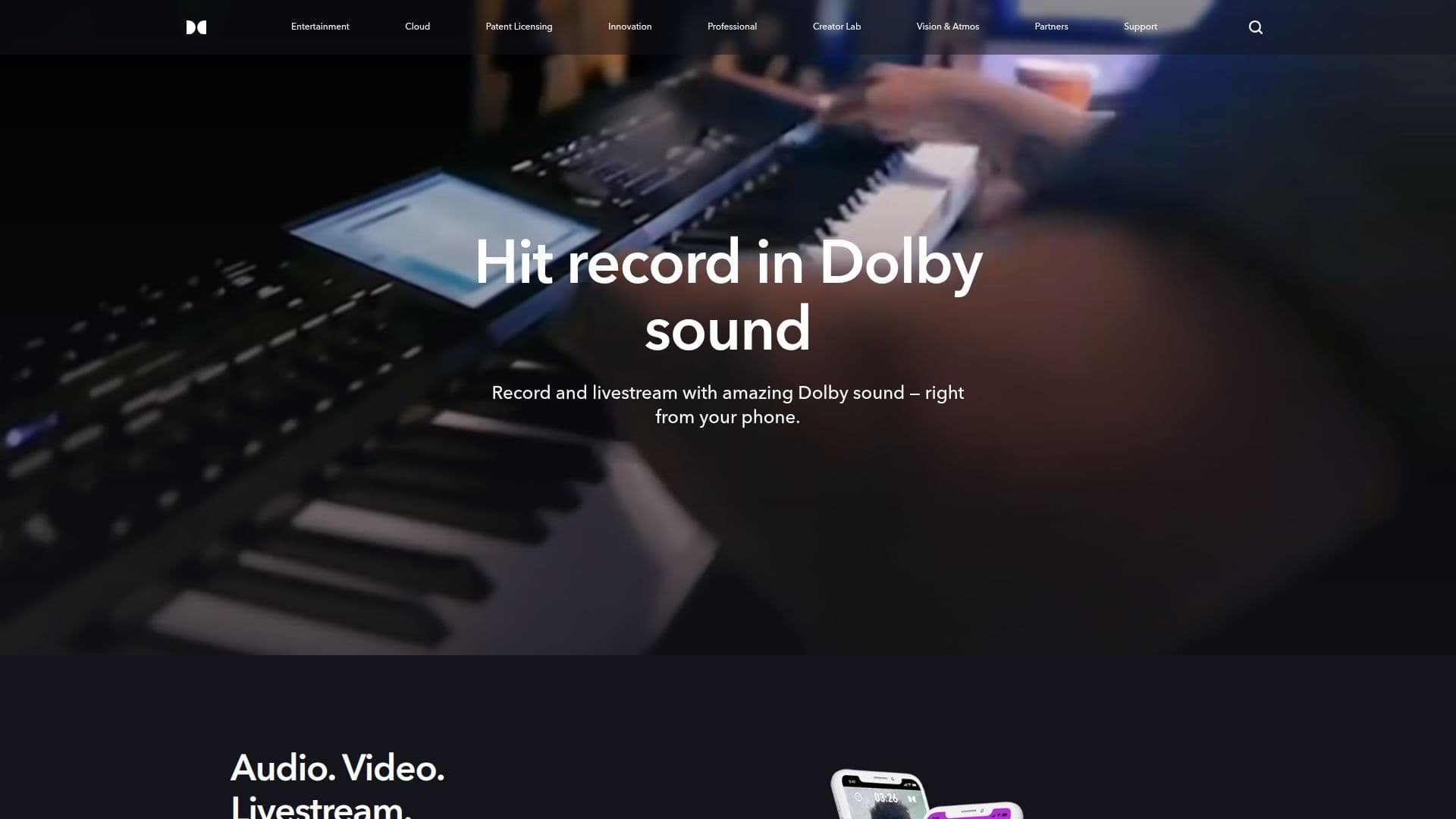 Dolby On: Grave Som e Vídeo Dolby screenshot