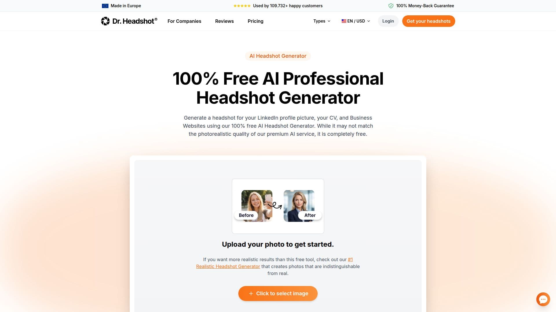 Gerador de Fotos de Perfil DrHeadshot AI screenshot