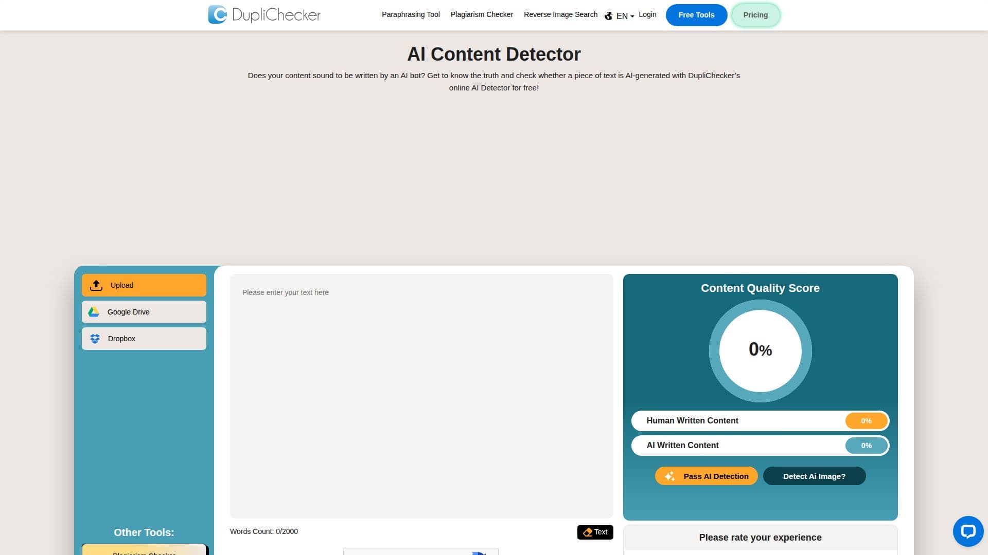 Detector de IA Duplichecker screenshot