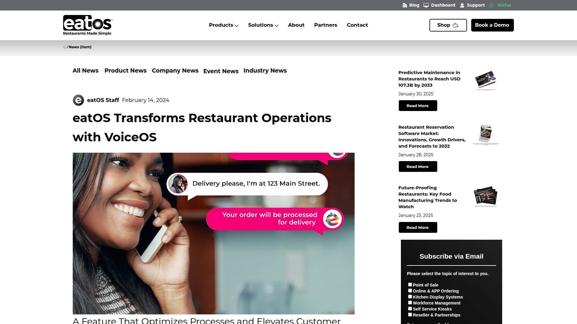 eatOS VoiceOS screenshot