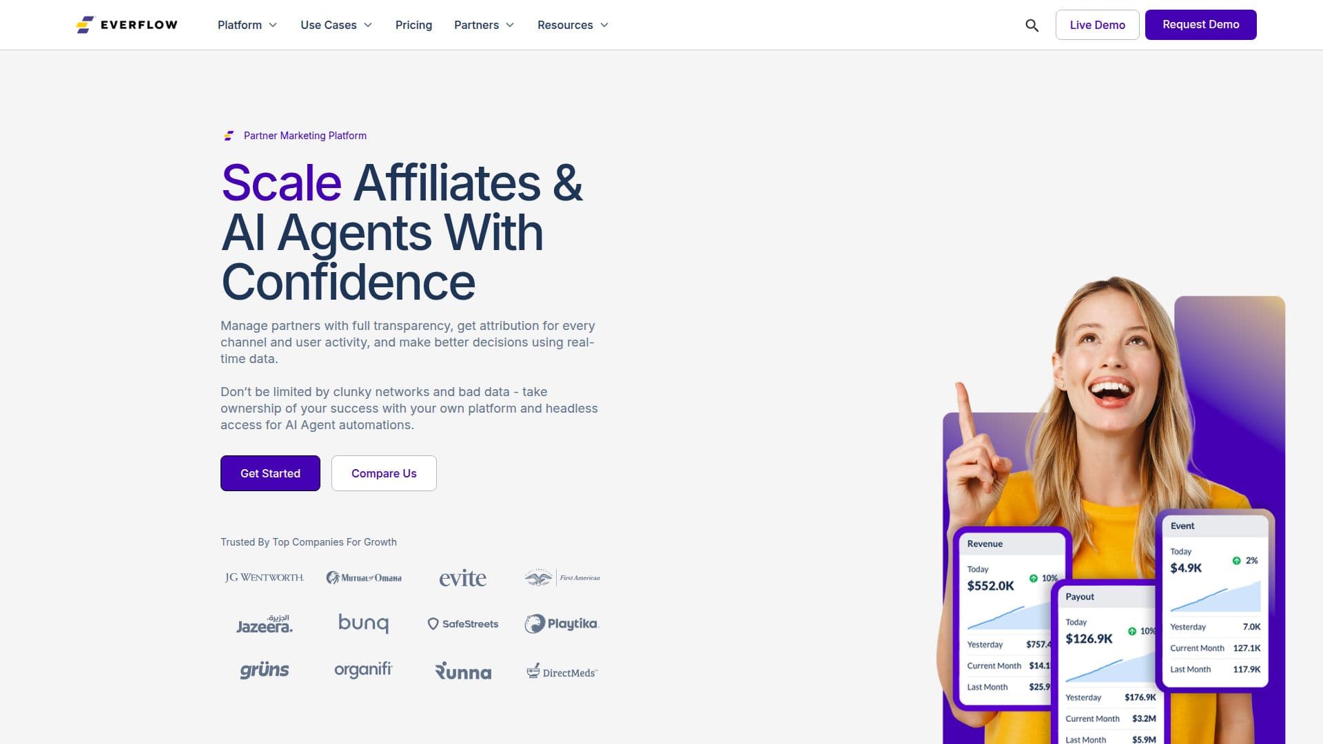 Everflow - Plataforma de Marketing para Parceiros screenshot