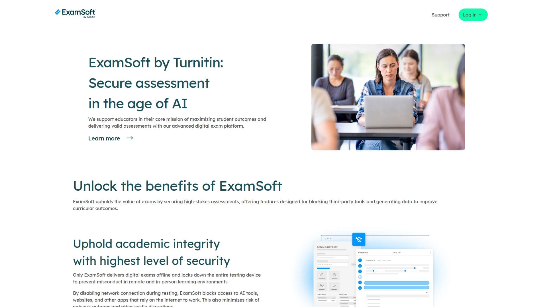 Plataforma de Avaliação ExamSoft screenshot