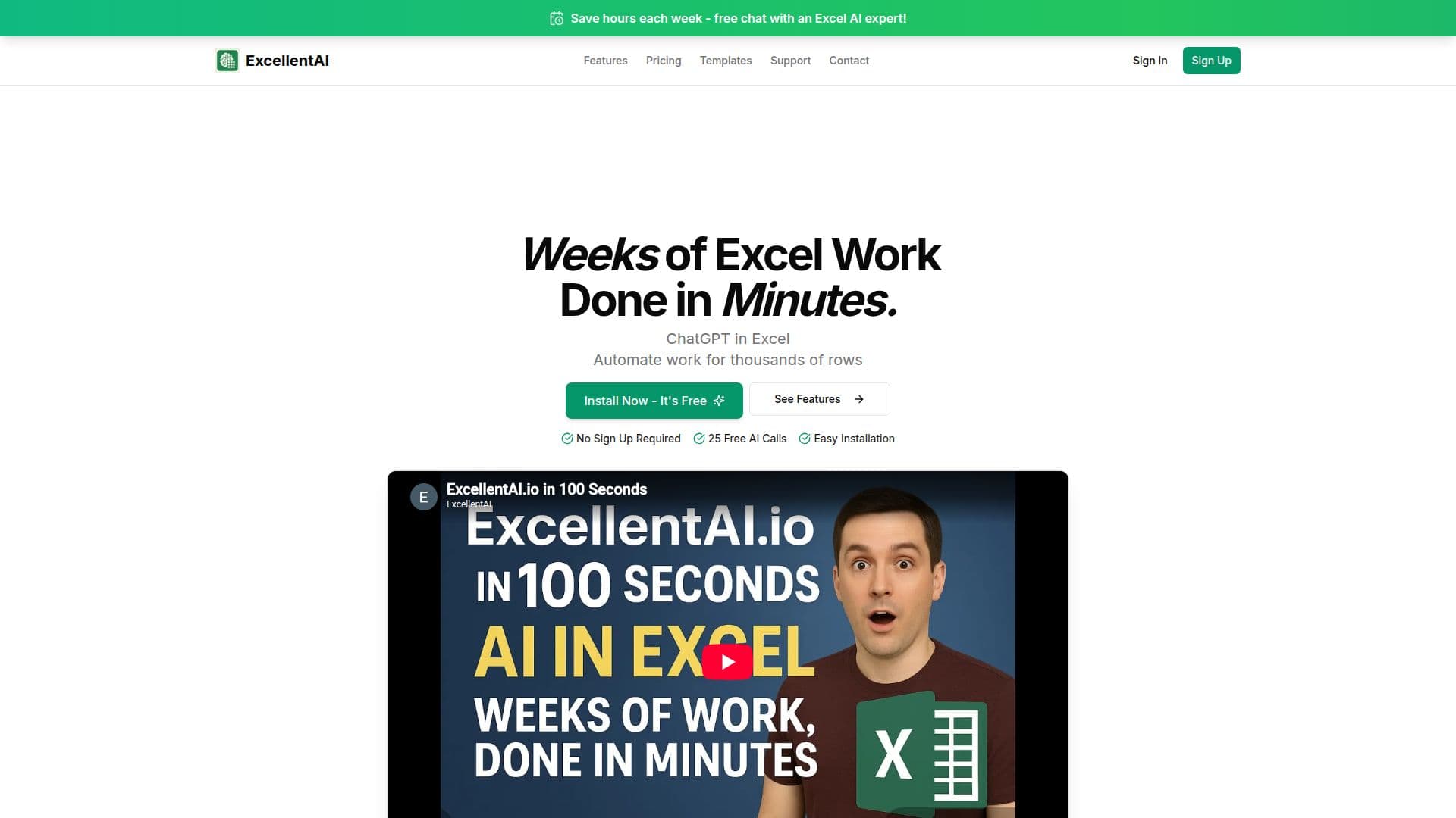 ExcellentAI - Suplemento do Excel Potenciado por IA screenshot