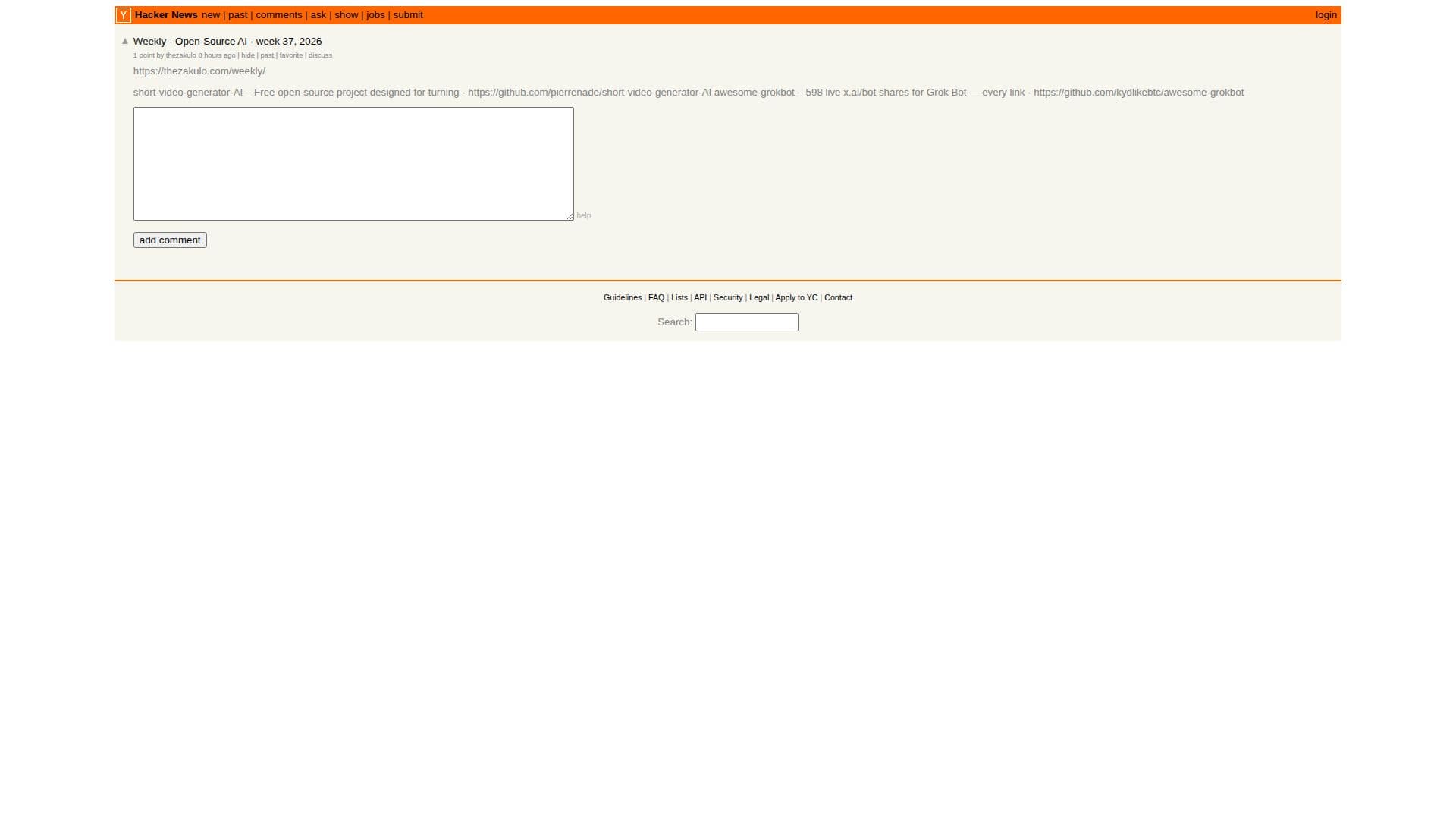 Wöchentliche Open-Source KI screenshot