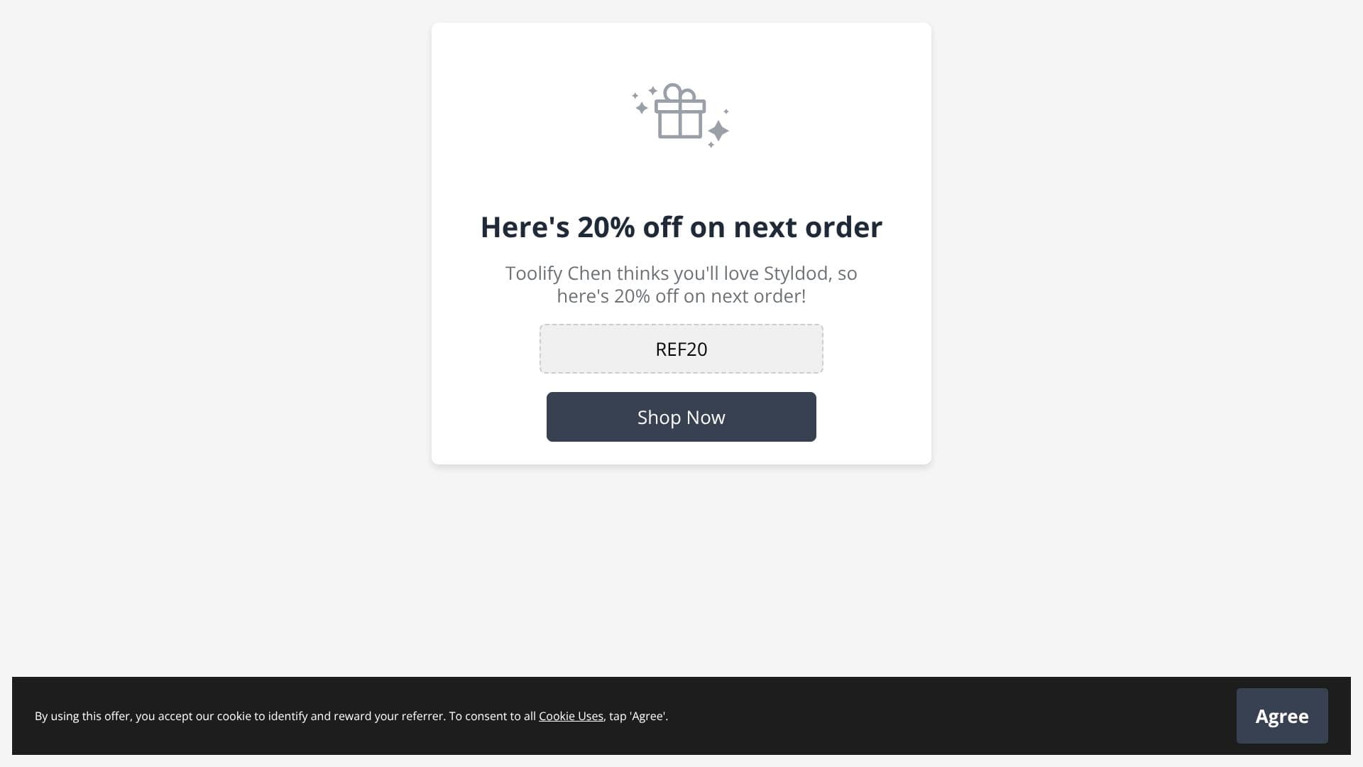 Styldod Referral Program screenshot