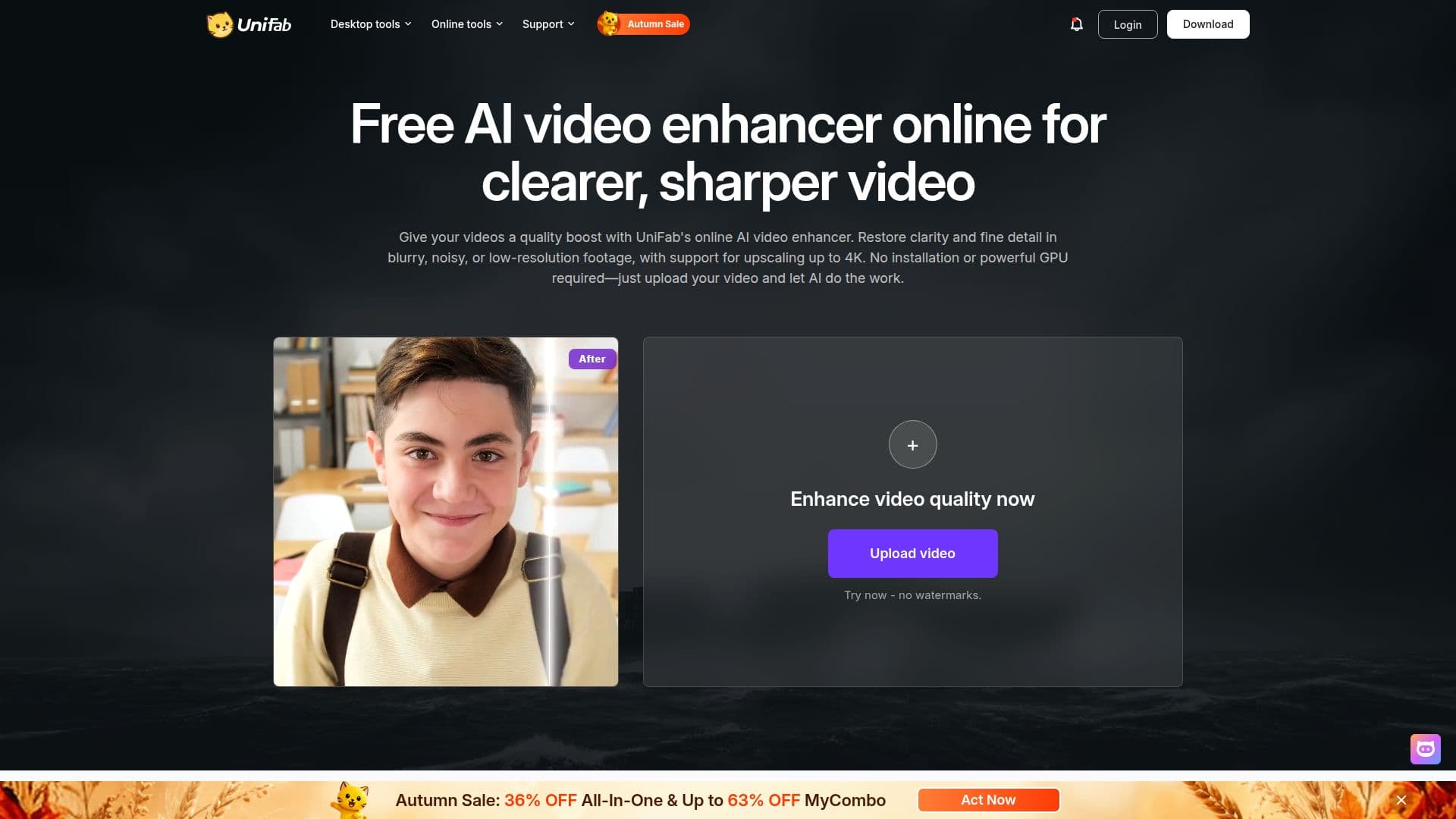 DVDFab Video Enhancer AI screenshot