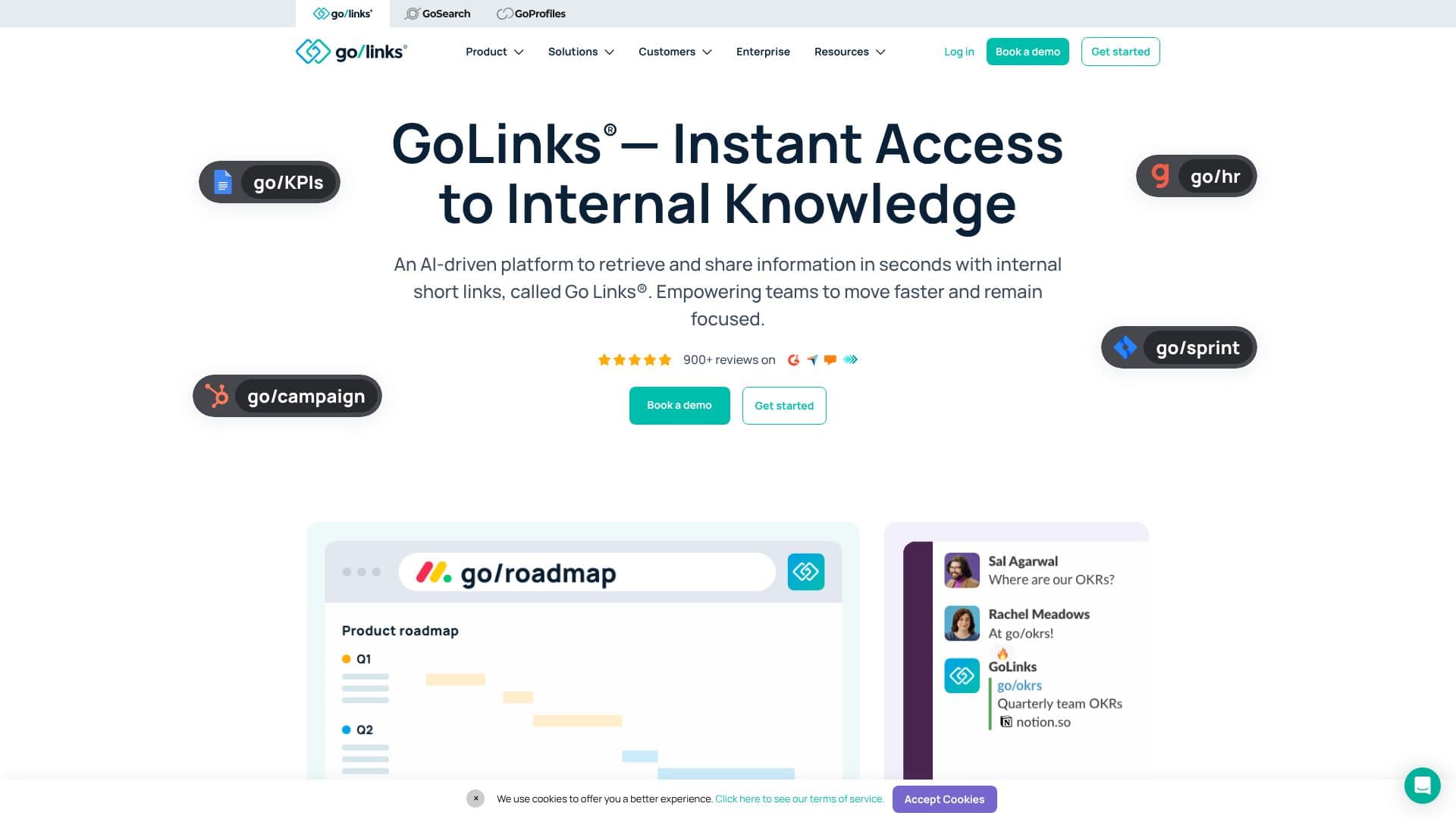 GoLinks Knowledge Discovery screenshot