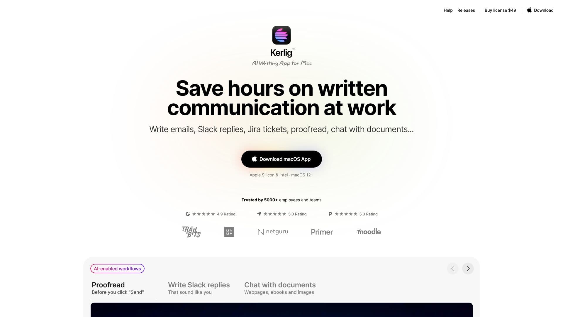 Kerlig AI Writing App screenshot