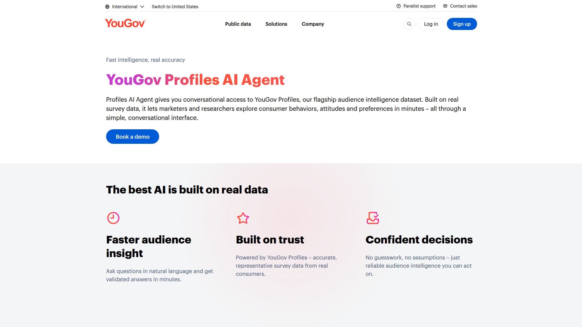 Agente de IA YouGov Profiles screenshot